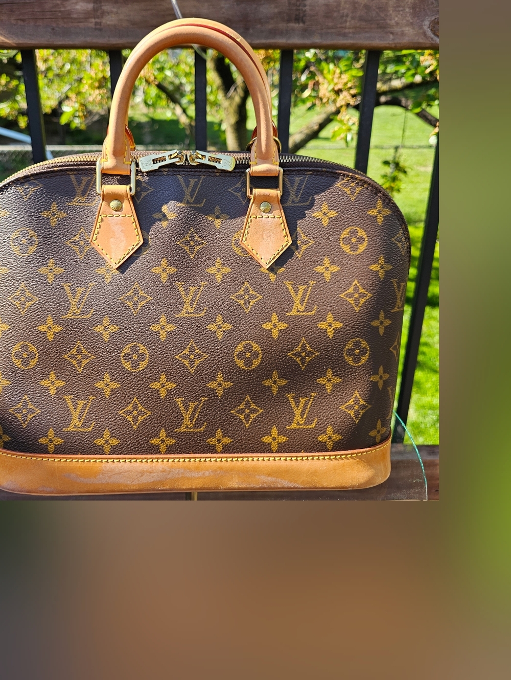Louis Vuitton Brown Monogram Alma PM Top Handle Bag